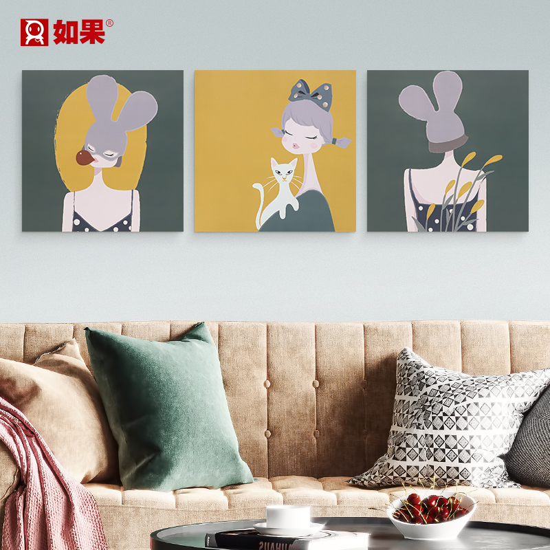 泡泡女孩木版画+尤朵拉木版画